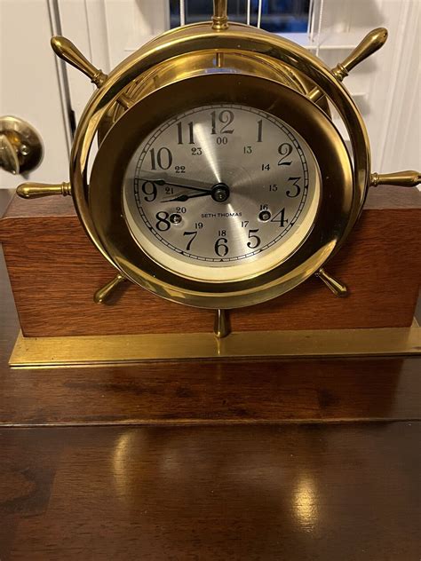 Seth Thomas Helmsman Mantle Clock Circa 1970 Recent Etsy