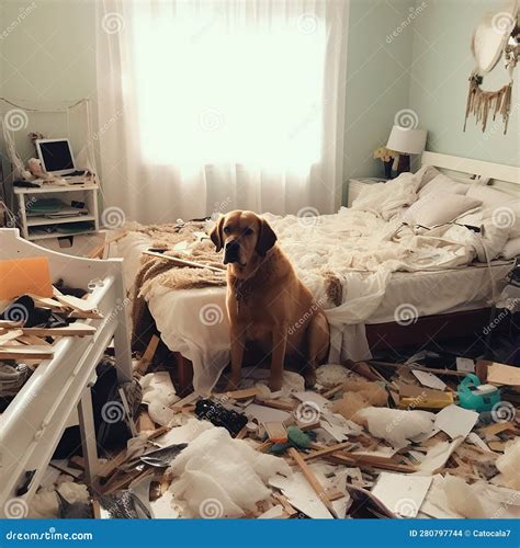 Big Mess in the Bedroom, Ruined Broken Torn Things, Guilty Dog in the