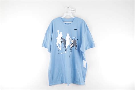 Nike Nos Vintage Nike Swoosh Logo Basketball Silhouette T Shirt Grailed