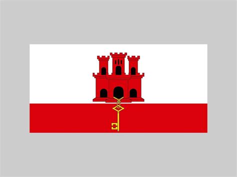 Gibraltar Flag Official Colors And Proportion Vector Illustration