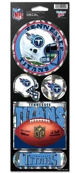 Tennessee Titans NFL Prismatic Decal Sticker Set - Dragon Sports