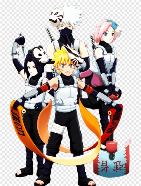 Team Sakura Haruno Sasuke Uchiha Naruto Uzumaki Kakashi Hatake