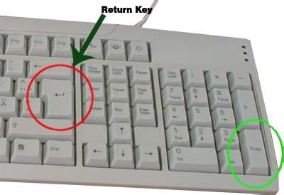 return key on keyboard