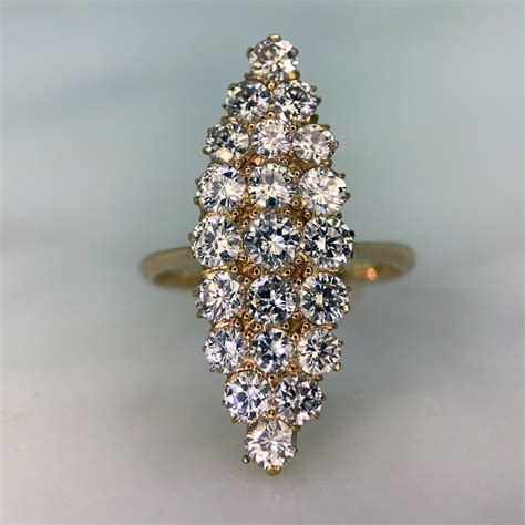 Diamond Marquise Cluster Ring Chique To Antique Jewellery