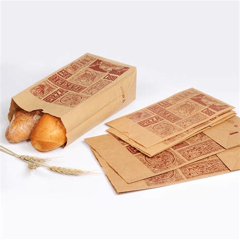 Custom Logo Size Greaseproof Bakery Bread Packaging Food Bags Food