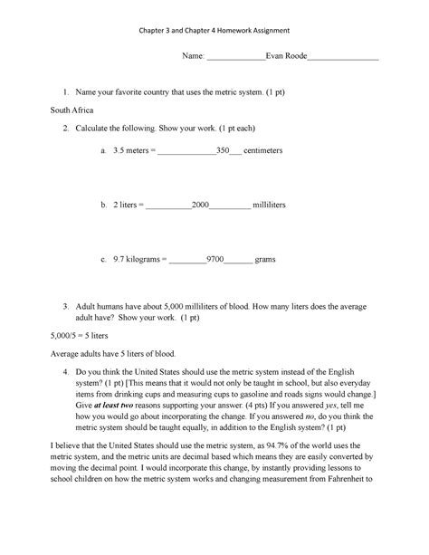 Biology Homework 1 Evan Roode Chapter 3 And Chapter 4 Homework