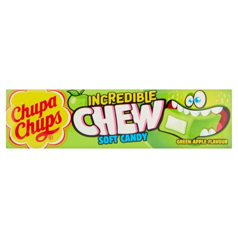 Chupa Chups Incredible Chew Soft Candy Green Apple Flavour 45g Bb