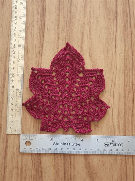 Handmade Crochet Maple Leaf Coasters / Coasters Fall Autumn ...