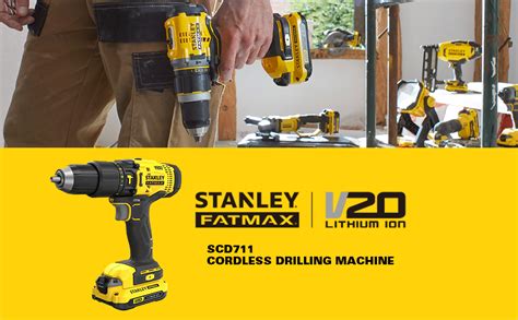 Stanley Fatmax Scd711c2k B1 20v 1 5ah 13 Mm Cordless Brushed Hammer