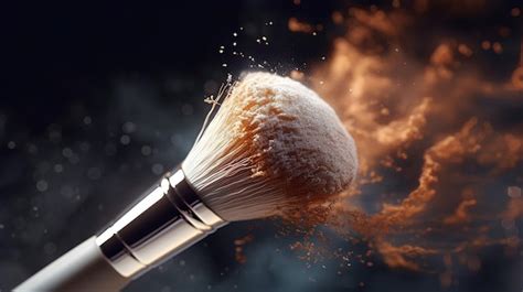 Premium AI Image | makeup brush and powder