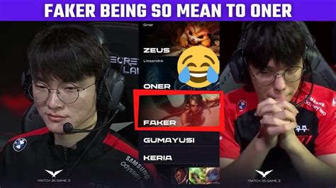 Faker Being So Mean To Oner T1 Vs GEN 2022 LCK Summer Split YouTube