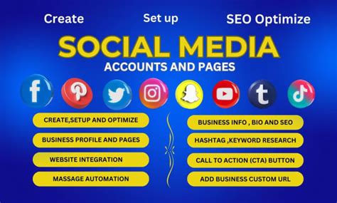 Create Social Media Accounts Set Up Business Pages Design And