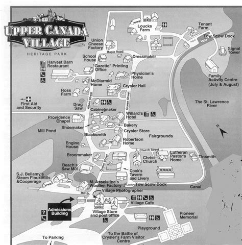 Upper Canada Village Map