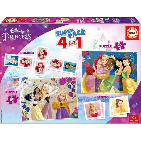 Super Pack C Puzzle X Pcs D Mino E Iguais Princesas Disney