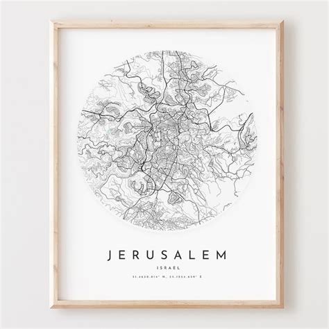 Jerusalem Map Poster - Etsy