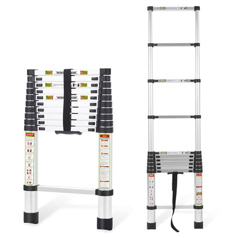 Telescopic Ladder 105ft Rikade Aluminum Telescoping Ladder With Non