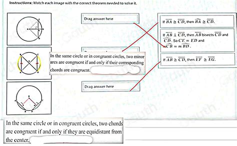 Solved Instructions Match Each Image With The Correct Theorem Needed