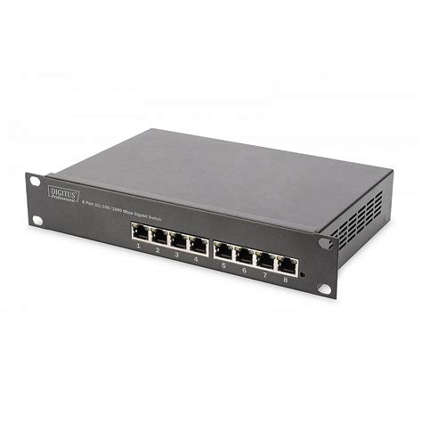 Digitus Switch Unmanaged Gigabit 10 Rack 8 Port 8x10 100 1000Mbps