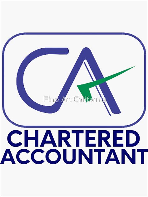 "Chartered Accountant" Sticker for Sale by Fine Art California | Redbubble