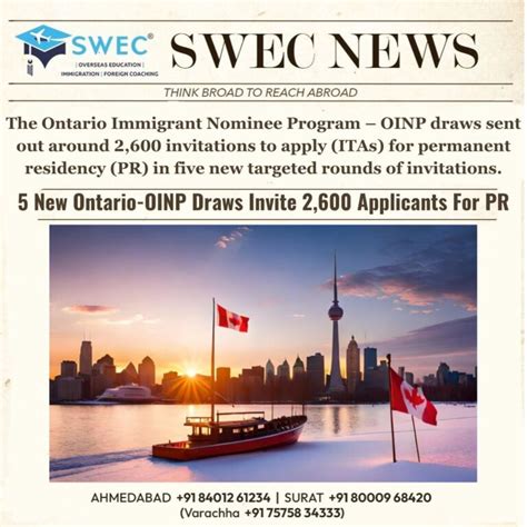 Canada Pnp Update New Ontario Oinp Draws Invite Applicants For