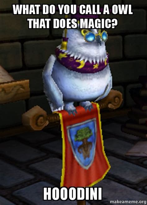 what do you call an owl... : r/Wizard101
