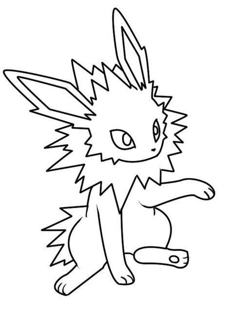 Pokemon Jolteon Coloring Pages Free Printable