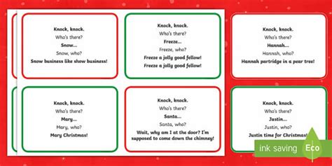 Christmas kindergarten knock knock jokes | Twinkl - Twinkl