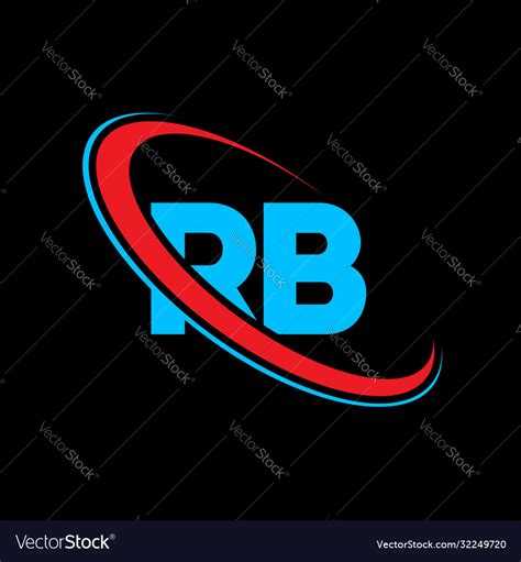 Rb R B Letter Logo Design Initial Royalty Free Vector Image