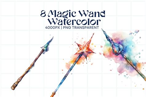 Magic Wand Png Elements Clipart Graphic By Akimtancreative Creative