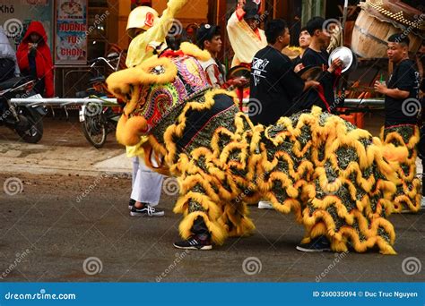 Dragon Dance on the Street in Mid Autumn Festival. Editorial Stock ...