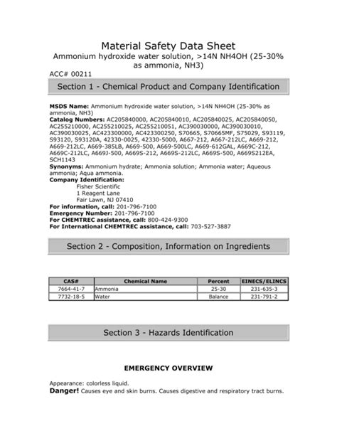 PDF Safety Data Sheet IDENTIFICATION OF THE MATERIAL AND 47 OFF