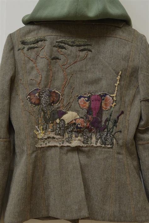 Elephant Embroidered Jacket | Designer Womens Jackets