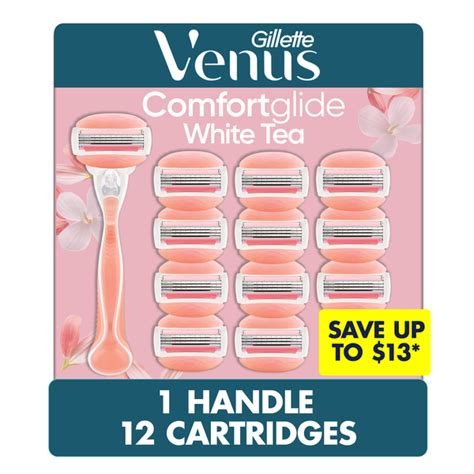 Sam S Club Gillette Venus Comfortglide White Tea Women S Razor Handle 12 Blade Refills Same