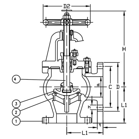 ANGLE VALVE CAST IRON FLANGED F7306 5KG 250MM Kyodo USA