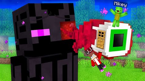 How JJ And Mikey Build Base Inside ENDERMAN EYE Maizen Parody Video