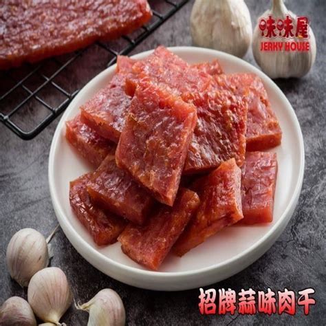 味味屋 【南紡購物中心】 招牌蒜味厚切豬肉干200g×2包＋麻辣牛肉乾140g×2包＋麻辣豬肉片200g×2包共6包天天破盤超低特價促銷中