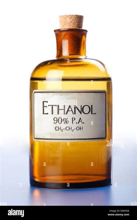 Ethanol Pure Concentrated Ethyl Alcohol In Bottle Stock Photo Alamy