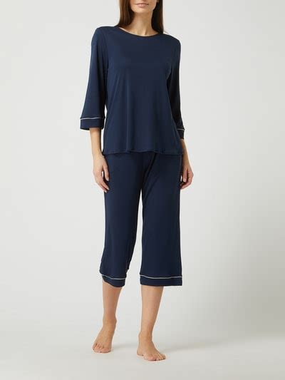 Hanro Pyjama Van Lyocell Model Natural Comfort In Donkerblauw Online