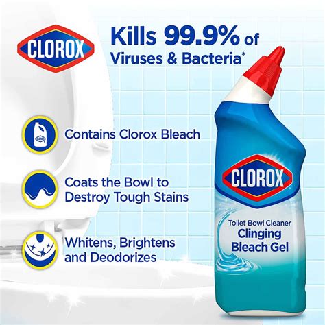 Clorox Toilet Bowl Cleaner With Clinging Bleach Gel 709ml Shopee Malaysia