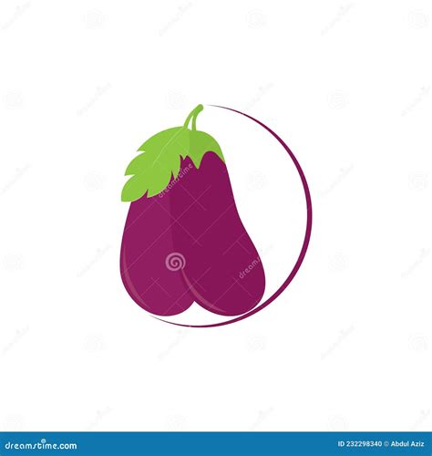 Eggplant Icon Logo Vector Design Stock Vector Illustration Of Vector Brand 232298340