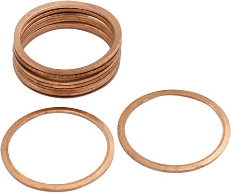 Amazon X AUTOHAUX 10 Pcs 26mm Inner Diameter Copper Washers Flat