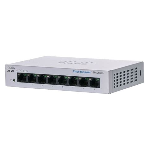 Cisco CBS110 8T D EU 8 Ports Gigabit 10 100 1000 Mbps Unmanaged Desktop