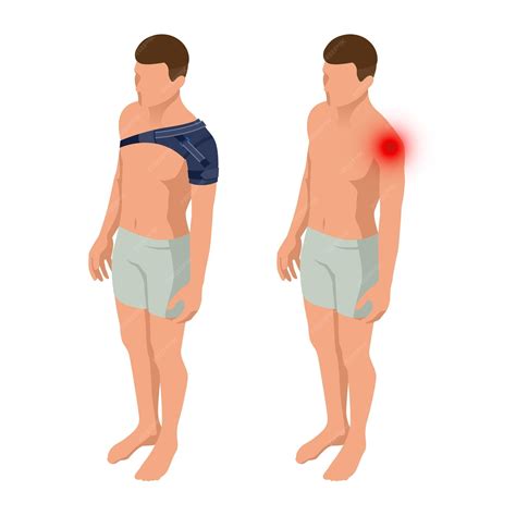 Premium Vector | Shoulder pain or sprains of the shoulder joint