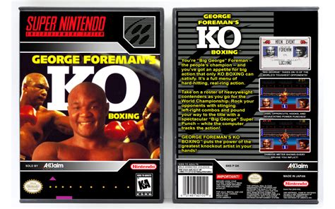 Gaming Relics Super Nintendo George Foreman S Ko Boxing