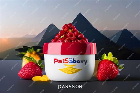 Premium Photo Yogurt Strawberrys Blackberrys Pineapple Pasion Fruit Hills Minimalist High