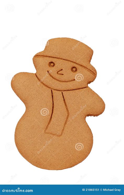 Isolated Gingerbread Snowman Stock Image Image Of Close Recipe 21865151