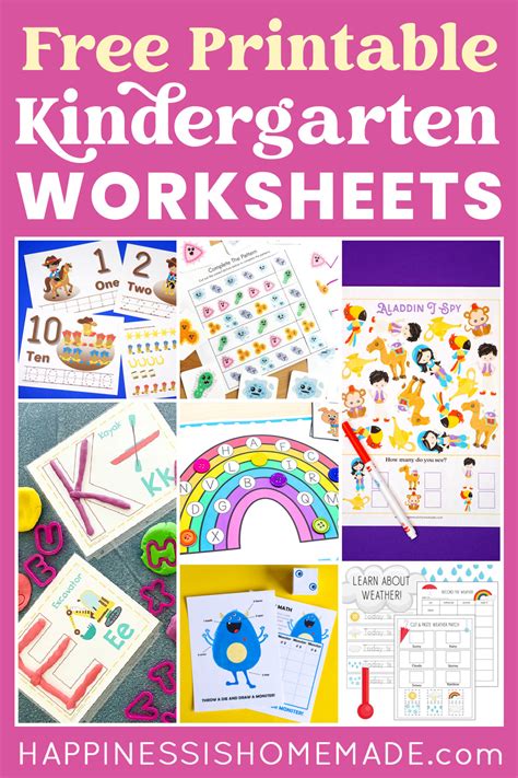 Free Printable Kindergarten Worksheets | Fun Learning Activities for Kids