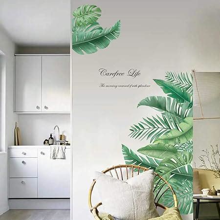 Decalmile Pegatinas De Pared Planta Tropicales Vinilos Decorativos