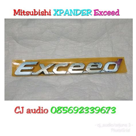 Jual Emblem Logo Tulisan Exceed Mitsubishi XPANDER OEM Original Di