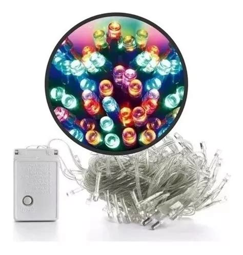 X100 Led Guirnalda Multicolor Luces 220v Navidad Fiesta MercadoLibre